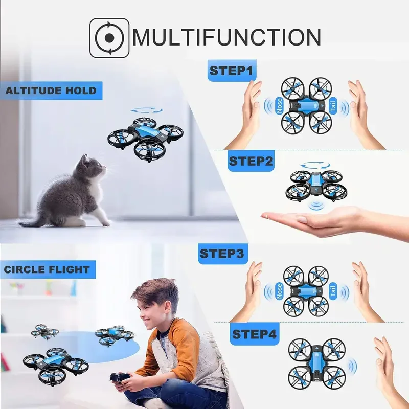 V8 mini drone para crianças e iniciantes rc nano quadcopter - Image 2