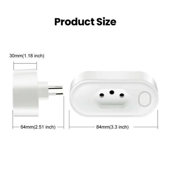 AVATTO Tuya Brasil Tomada WiFi/Zigbee 16A/20A Plugue Int. - Image 5