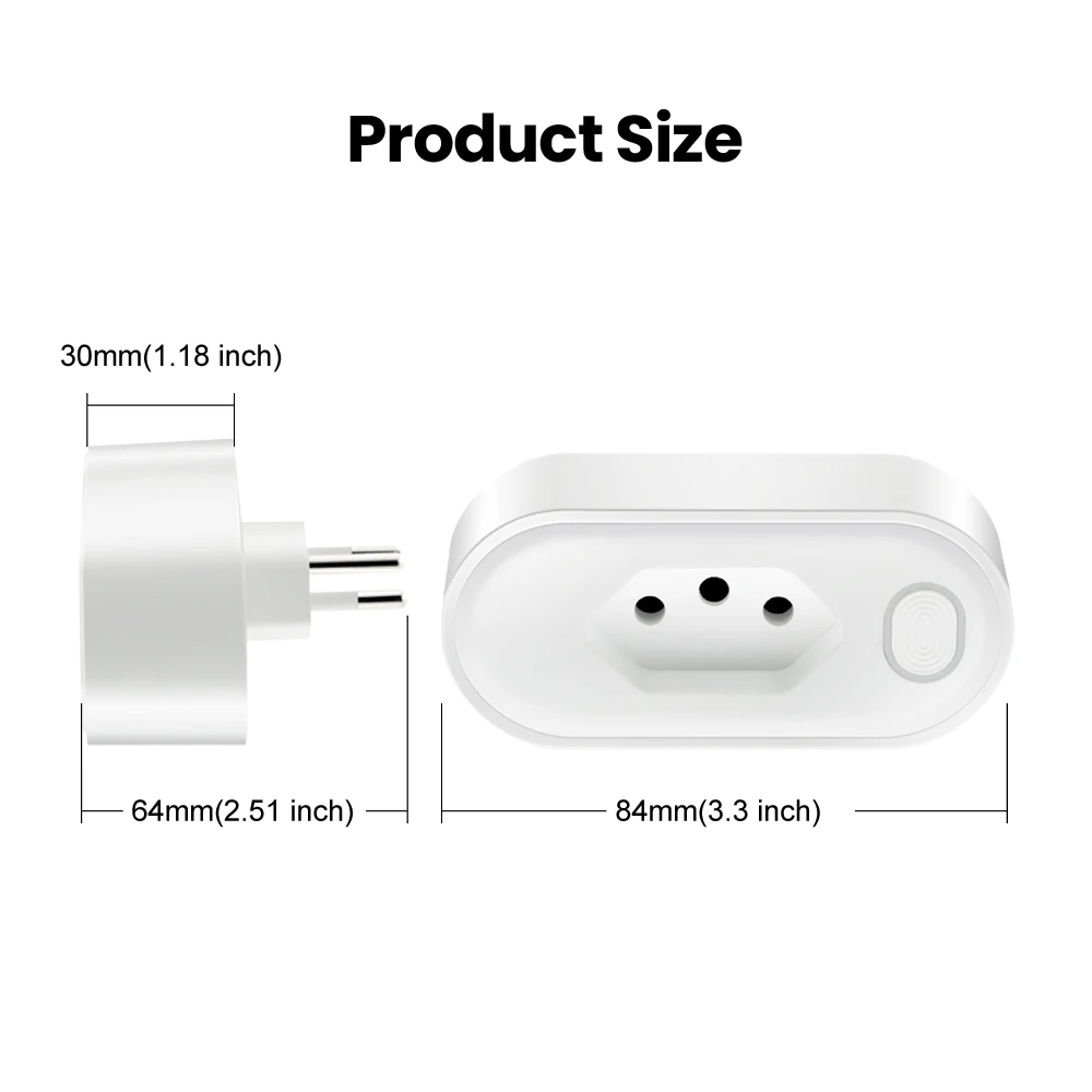 AVATTO Tuya Brasil Tomada WiFi/Zigbee 16A/20A Plugue Int. - Image 5