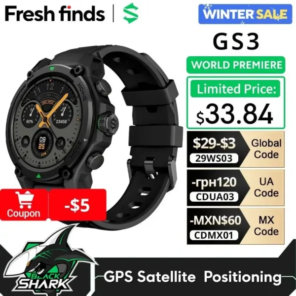 ** [Estreia mundial] Relógio inteligente Blackshark GS3 versão - Image 3