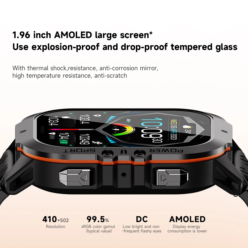 1.96 "AMOLED Relógio Inteligente 100 + Modos Esportivos - Image 2