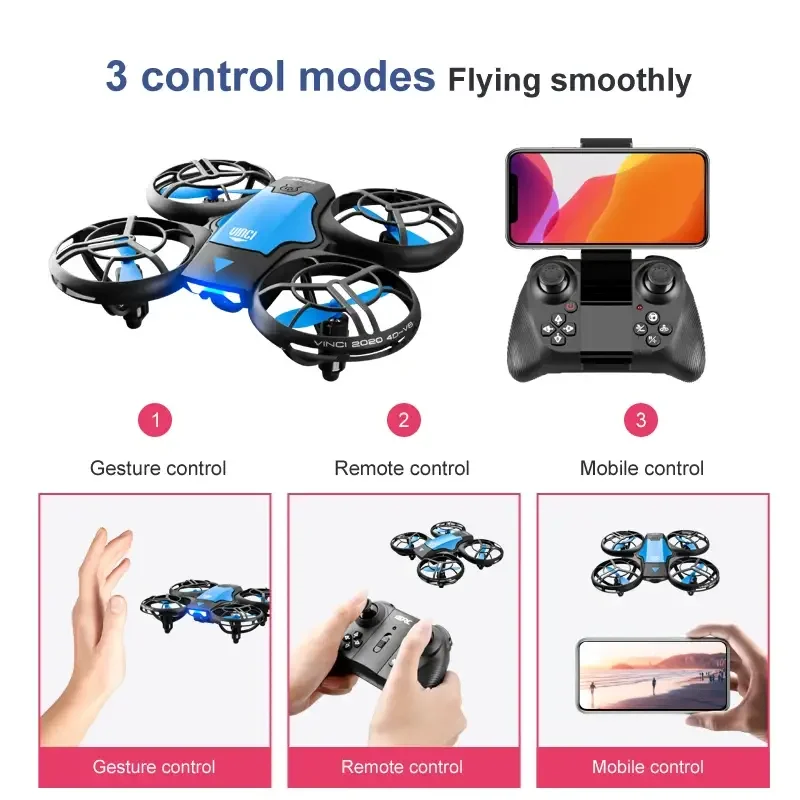V8 mini drone para crianças e iniciantes rc nano quadcopter - Image 3