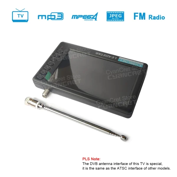 2025 bolso tv d5 5 Polegada DVB-T2 atsc ISDB-T tdt digital - Image 3