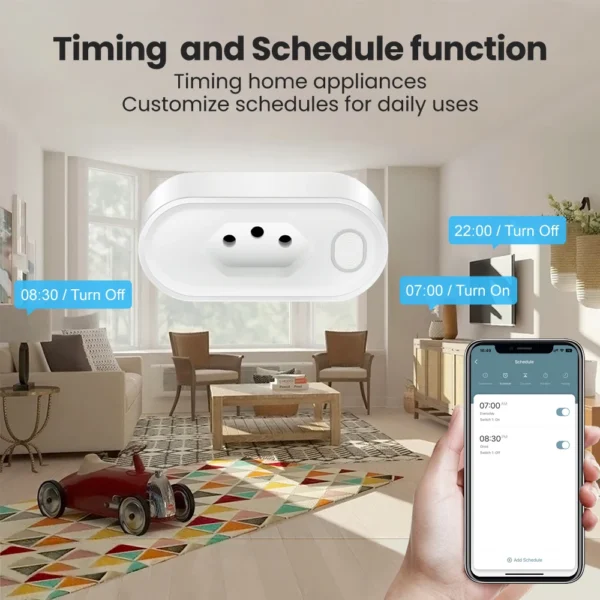 AVATTO Tuya Brasil Tomada WiFi/Zigbee 16A/20A Plugue Int. - Image 3