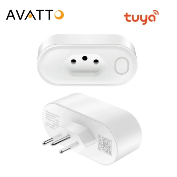 AVATTO Tuya Brasil Tomada WiFi/Zigbee 16A/20A Plugue Int.